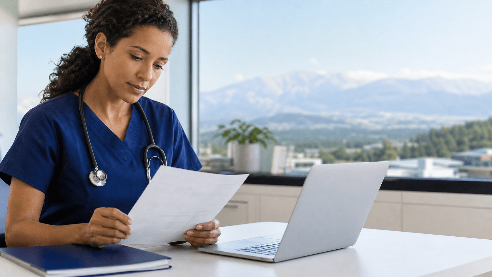 Healthcare professional reviewing Colorado licensure requirements