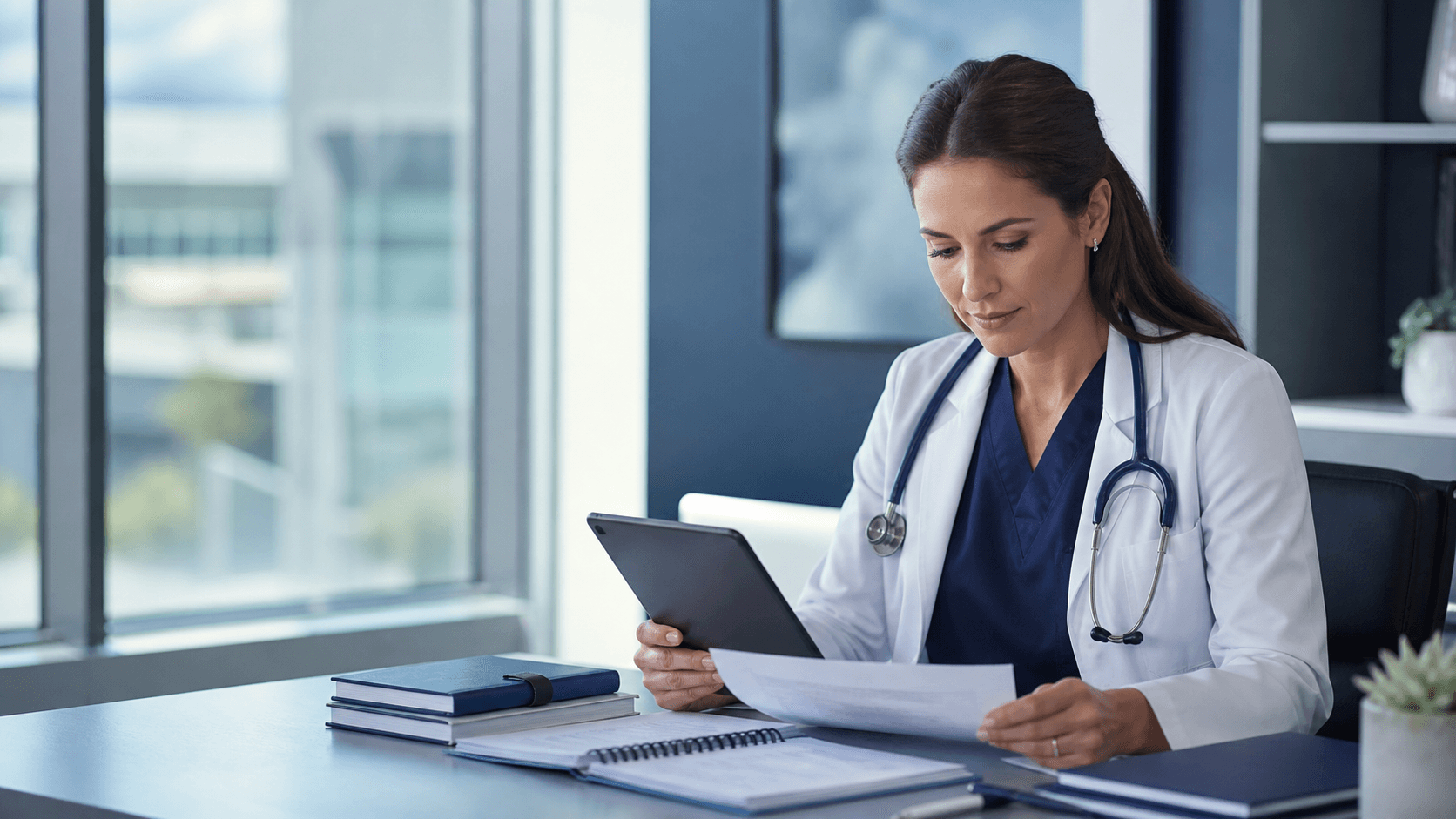 Healthcare professional reviewing Connecticut licensure requirements