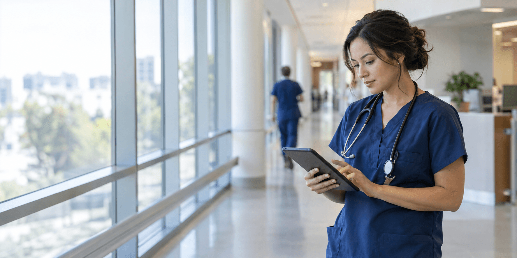 Healthcare professional in a hospital