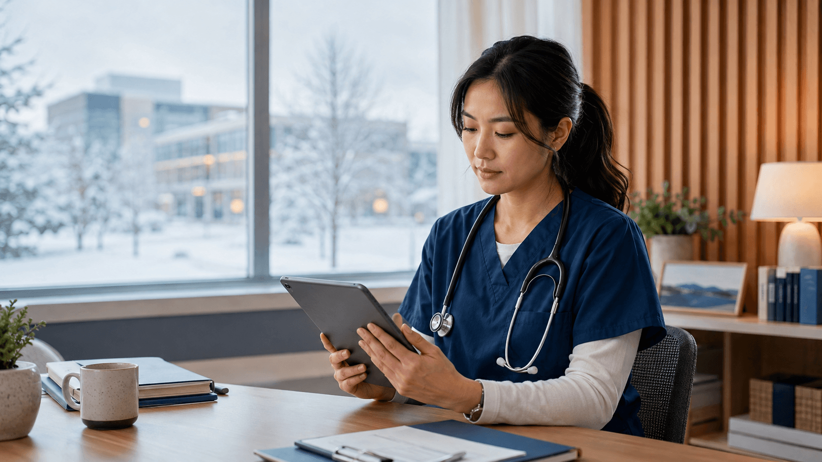 Healthcare professional reviewing Minnesota licensure requirements