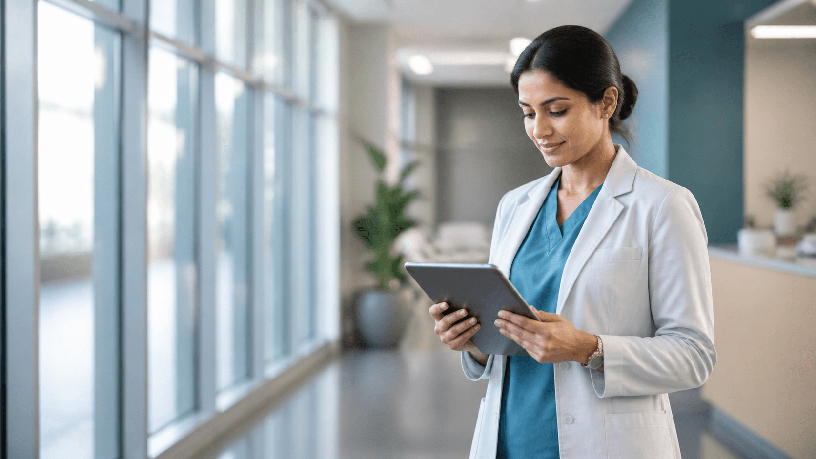 Healthcare professional reviewing international career credentials